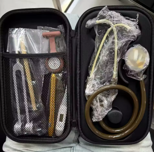 Manual Apparatus Blood Pressure Machine Stethoscope Kit Medical Manual Arm with Dual Head Stethoscope