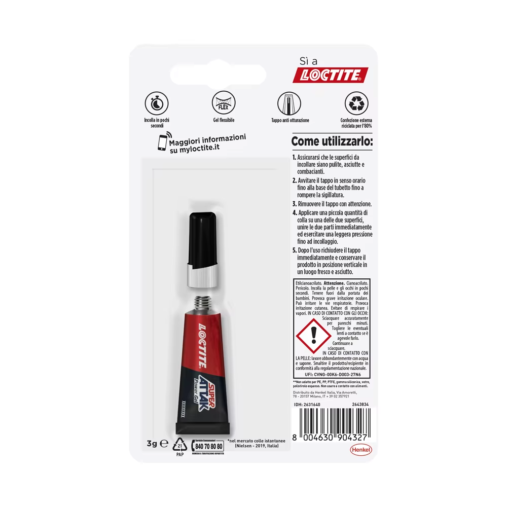 For HENKEL for LOCTITE Super Attack Power Gel 3g Liquid Super Glue for Woodworking Packing Construction Cyanoacrylate Epoxy