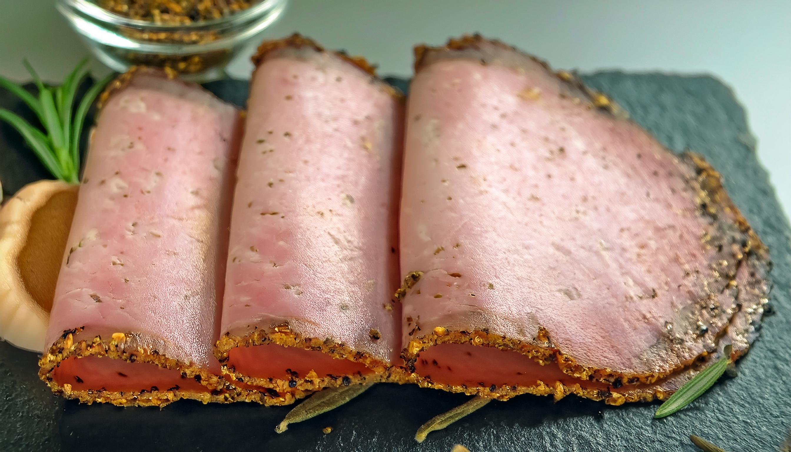 Turkey pastrami with spices