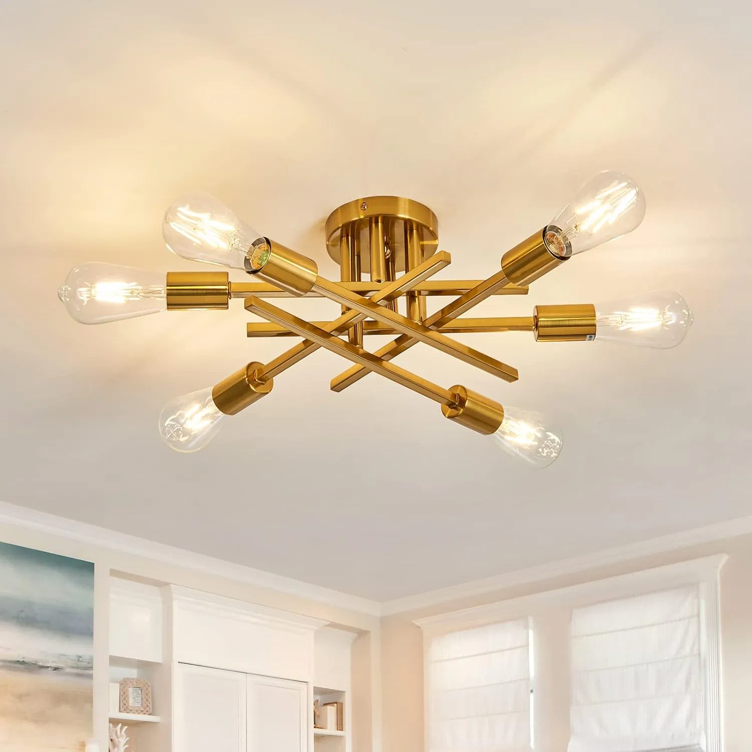 Modern Matte Black Rustic Wood Pendant Light Fixture with Clear Glass Shades
